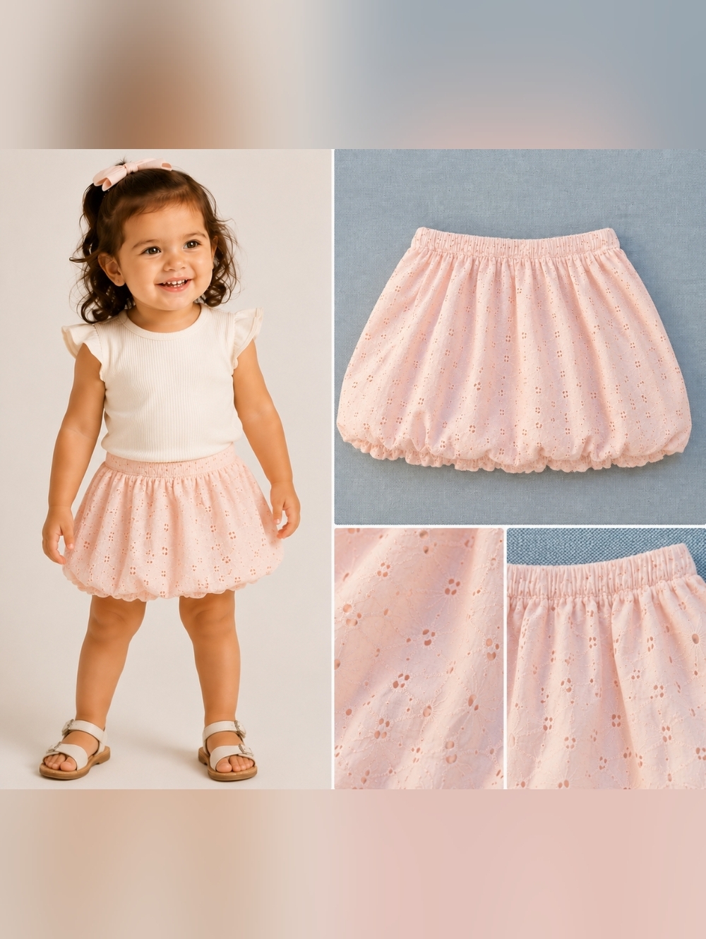 Carter’s Pink Eyelet Bubble Skirt Baby Girl 12M